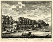 135639 Gezicht over de Vecht bij Loenen op de buitenplaats Middenhoek met op de voorgrond de theekoepel, uit het zuiden.